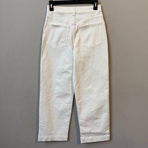 Madewell The Perfect Vintage Wide Leg Crop Jean Women's 25 White Denim Chic NWT - Picture 10 of 14